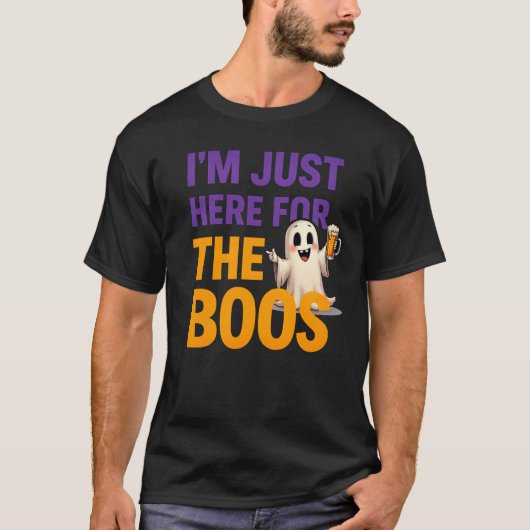 Ich bin nur hier für das Boos Funny Halloween Ghos T-Shirt (Vorderseite)
