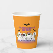 Ich bin nur hier für das Boos-Funny Halloween Pappbecher (Rückseite)