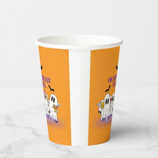 Ich bin nur hier für das Boos-Funny Halloween Pappbecher (Rechts)