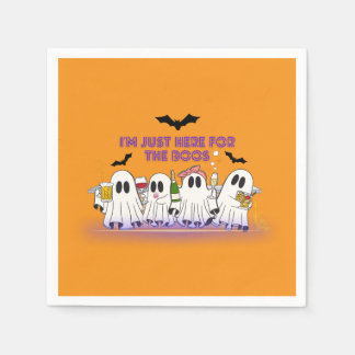 Ich bin nur hier für das Boos-Funny Halloween Serviette
