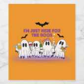 Ich bin nur hier für das Boos-Funny Halloween Weinetikett (Einzelnes Label)