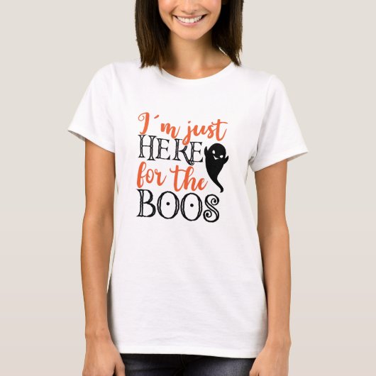 Ich bin nur hier für das Boos Halloween Funny T-Shirt (Vorderseite)