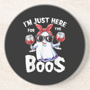 Ich bin nur hier für das Boos Halloween Women Ghos Getränkeuntersetzer