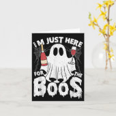 Ich bin nur hier für das Boos Halloween Women Ghos Karte (Gelbe Blume)