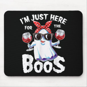 Ich bin nur hier für das Boos Halloween Women Ghos Mousepad