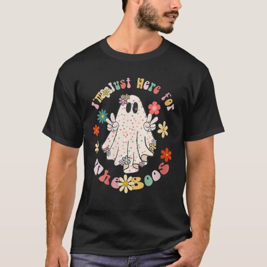 Ich bin nur hier für das Boos Halloween Women Ghos T-Shirt (Vorderseite)