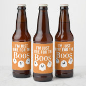 Ich bin nur hier für das Boos - lustiges Halloween Bierflaschenetikett (Flaschen)