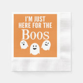 Ich bin nur hier für das Boos - lustiges Halloween Serviette (Vorderseite)