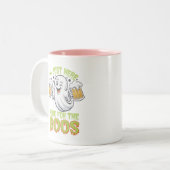 Ich bin nur hier für das boos-niedliche Geisterhau Zweifarbige Tasse (Vorderseite Links)