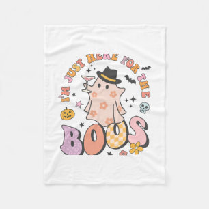 Ich bin nur hier für das Boos, Retro Groovy Hallow Fleecedecke