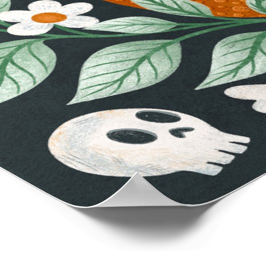 'Ich bin nur hier für das Booze' - Halloween Print Poster (Ecke)