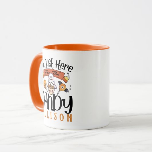 Ich bin nur hier für das Candy Custom Halloween Tasse (Vorderseite Links)