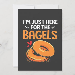 Ich bin nur hier für das jüdische Essen von Bagels Feiertagskarte