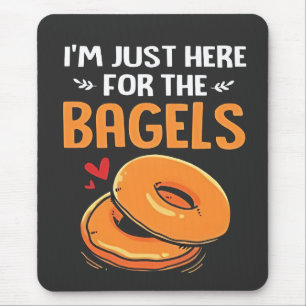Ich bin nur hier für das jüdische Essen von Bagels Mousepad