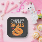Ich bin nur hier für das jüdische Essen von Bagels Pappteller (Party)