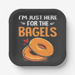 Ich bin nur hier für das jüdische Essen von Bagels Pappteller