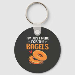 Ich bin nur hier für das jüdische Essen von Bagels Schlüsselanhänger
