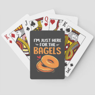 Ich bin nur hier für das jüdische Essen von Bagels Spielkarten