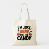 Ich bin nur hier für das süße - sonnige Halloween Tragetasche (Rückseite)