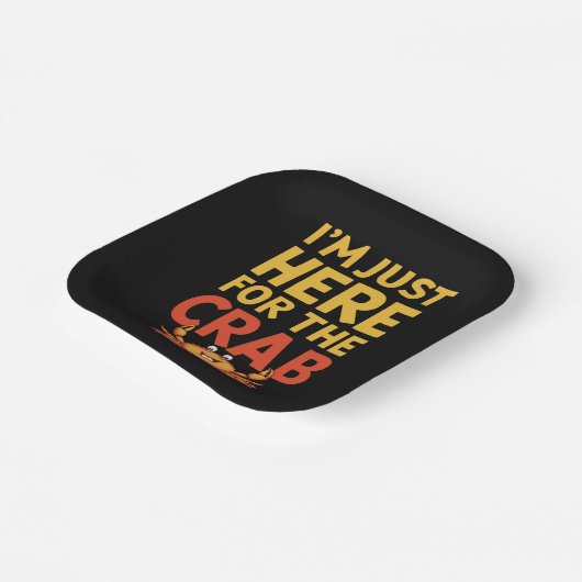 Ich bin nur hier für das verrückte Funny Funny Foo Pappteller (Gewinkelt)