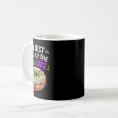 Ich bin nur hier für den King Cake Funny Mardi Gra Kaffeetasse (Vorderseite Links)