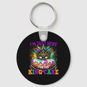 Ich bin nur hier für den König Mardi Gras Schlüsselanhänger