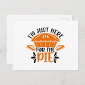 Ich bin nur hier für den Kuchen Postkarte (Vorne/Hinten)