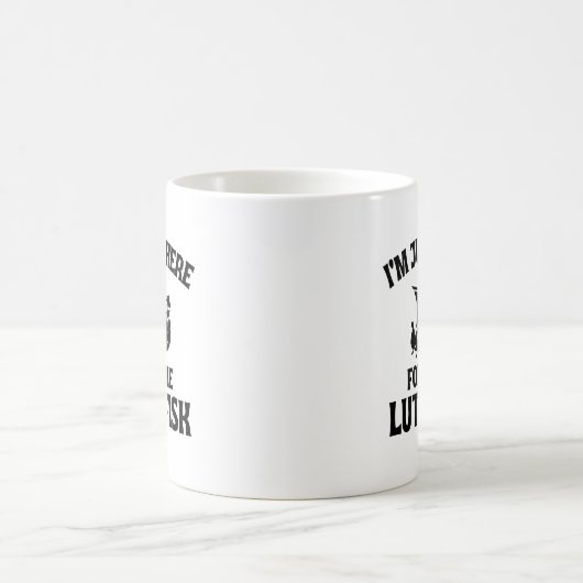 Ich bin nur hier für den Lutefisk Nordic Lutefisk Kaffeetasse (Mittel)