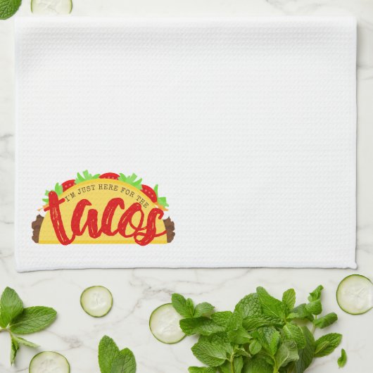 Ich bin nur hier für den Tacos-Funny Geschirrtuch (Gefaltet)