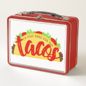Ich bin nur hier für den Tacos-Funny Metall Brotdose (Vorderseite)