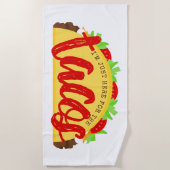 Ich bin nur hier für den Tacos-Funny Strandtuch (Vorderseite)