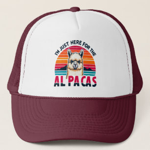 Ich bin nur hier für die Alpacas Funny Alpaca Lieb Truckerkappe