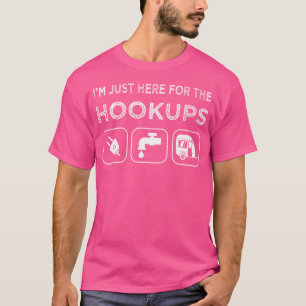 ICH BIN NUR HIER FÜR DIE ANSCHLÜSSE Lustiger Camp T-Shirt