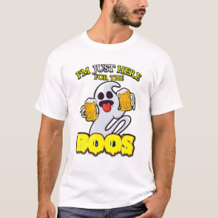 Ich bin nur hier für die Boos - Beer Lover Spooky T-Shirt