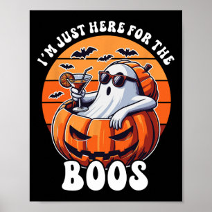 Ich bin nur hier für die Boos Ghost Funny Men H Poster