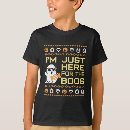 ICH BIN NUR HIER FÜR DIE BOOS T-Shirt (Vorderseite)
