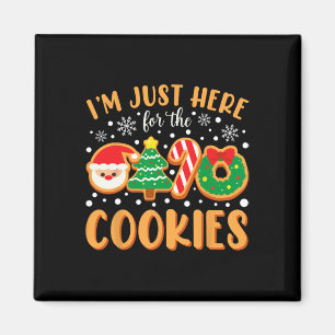 Ich bin nur hier für die Cookies Funny Xmas Meme N Magnet