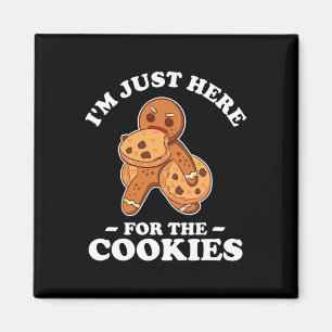 Ich bin nur hier für die Cookies T Shirt Weihnacht Magnet