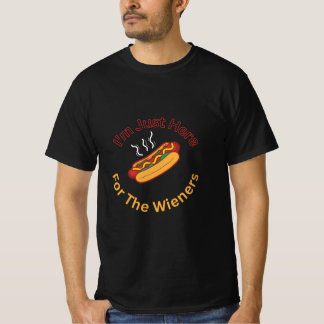 Ich bin nur hier für die Dackeln l Funny GRILLEN T T-Shirt