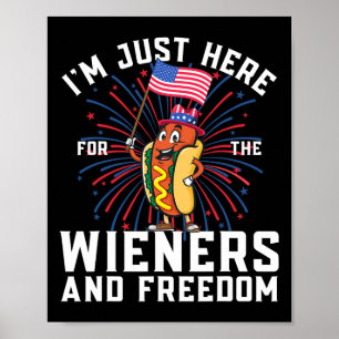 Ich bin nur hier für die Dackeln und Freiheit Funn Poster