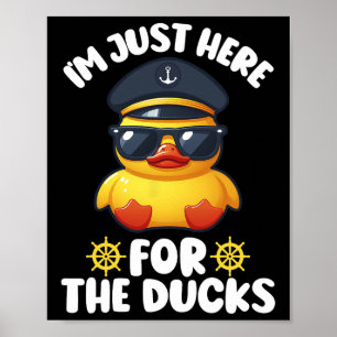 Ich bin nur hier für die Enten Funny Cruising Matc Poster