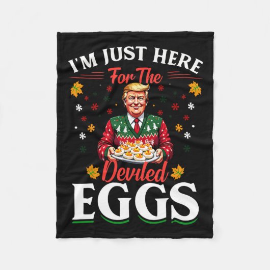 Ich bin nur hier für die geweihten Eier Funny Trum Fleecedecke (Vorderseite)