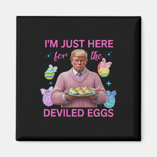 Ich bin nur hier für die geweihten Eier Funny Trum Magnet