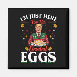 Ich bin nur hier für die geweihten Eier Funny Trum Magnet