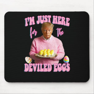 Ich bin nur hier für die geweihten Eier - Pink Tru Mousepad
