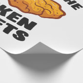 Ich bin nur hier für die Hühnernuggets Geschenkpapier (Ecke)