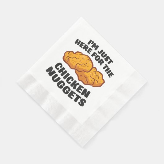 Ich bin nur hier für die Hühnernuggets Serviette (Ecke)