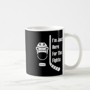 Ich bin nur hier für die Kämpfe Lustiges Hockey (3 Kaffeetasse