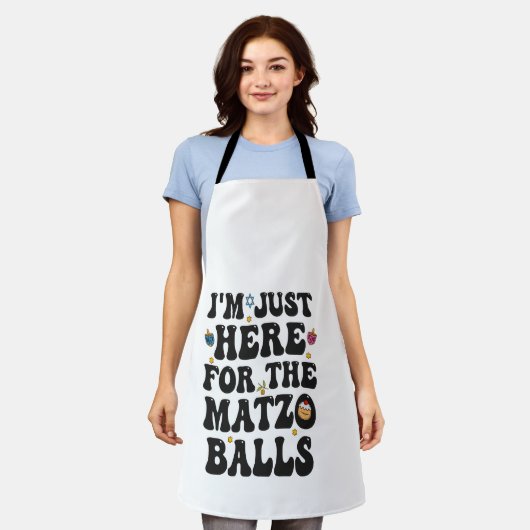 Ich bin nur hier für die Matzo Balls Funny Hanukka Schürze (Getragen)