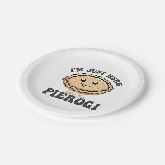 Ich bin nur hier für die Pierogi Pappteller (Schrägansicht)